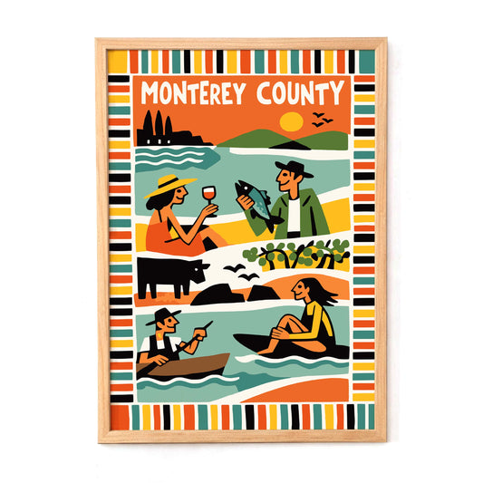Monterey County California Travel Print