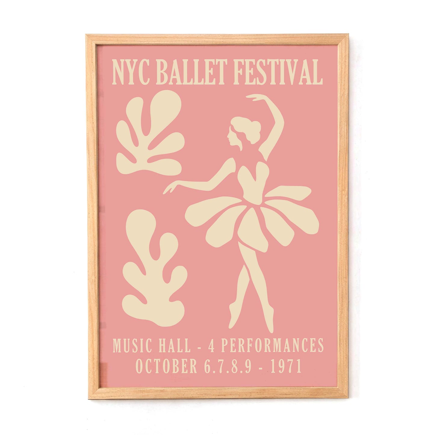 NYC Ballet Festival Vintage Pink Poster