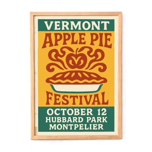 Vermont Apple Pie Festival Poster Print