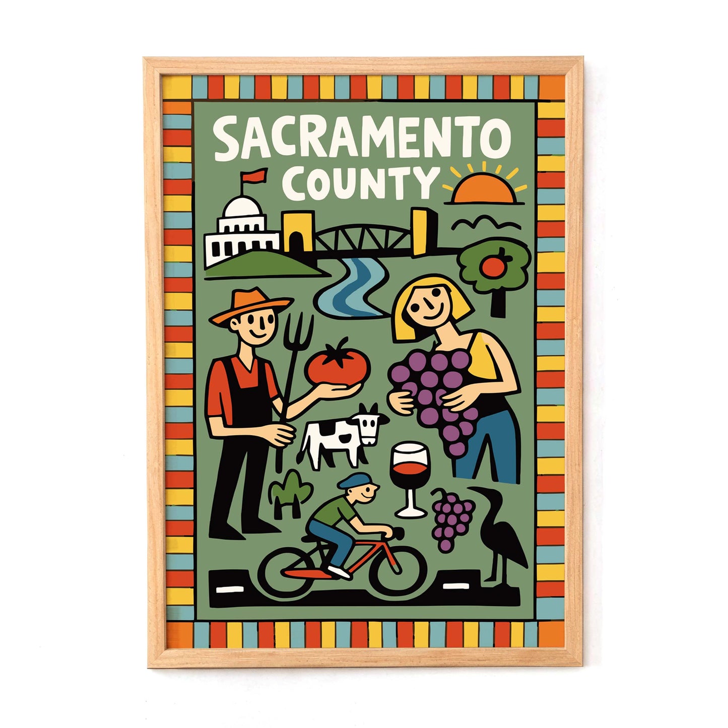 Sacramento County Travel Poster Print