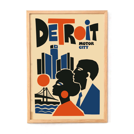 Detroit Motor City Poster