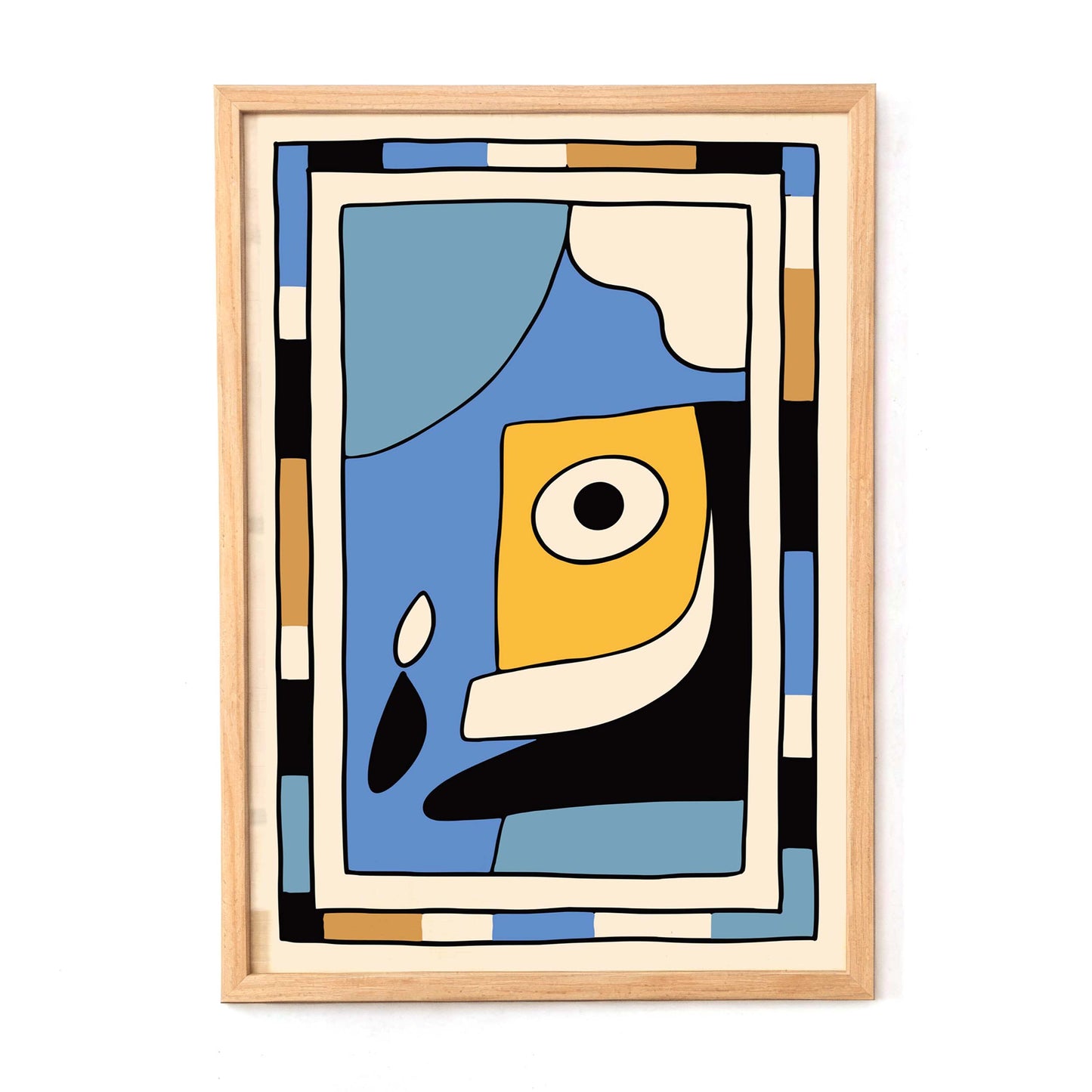 Abstract Face Modern Poster Print