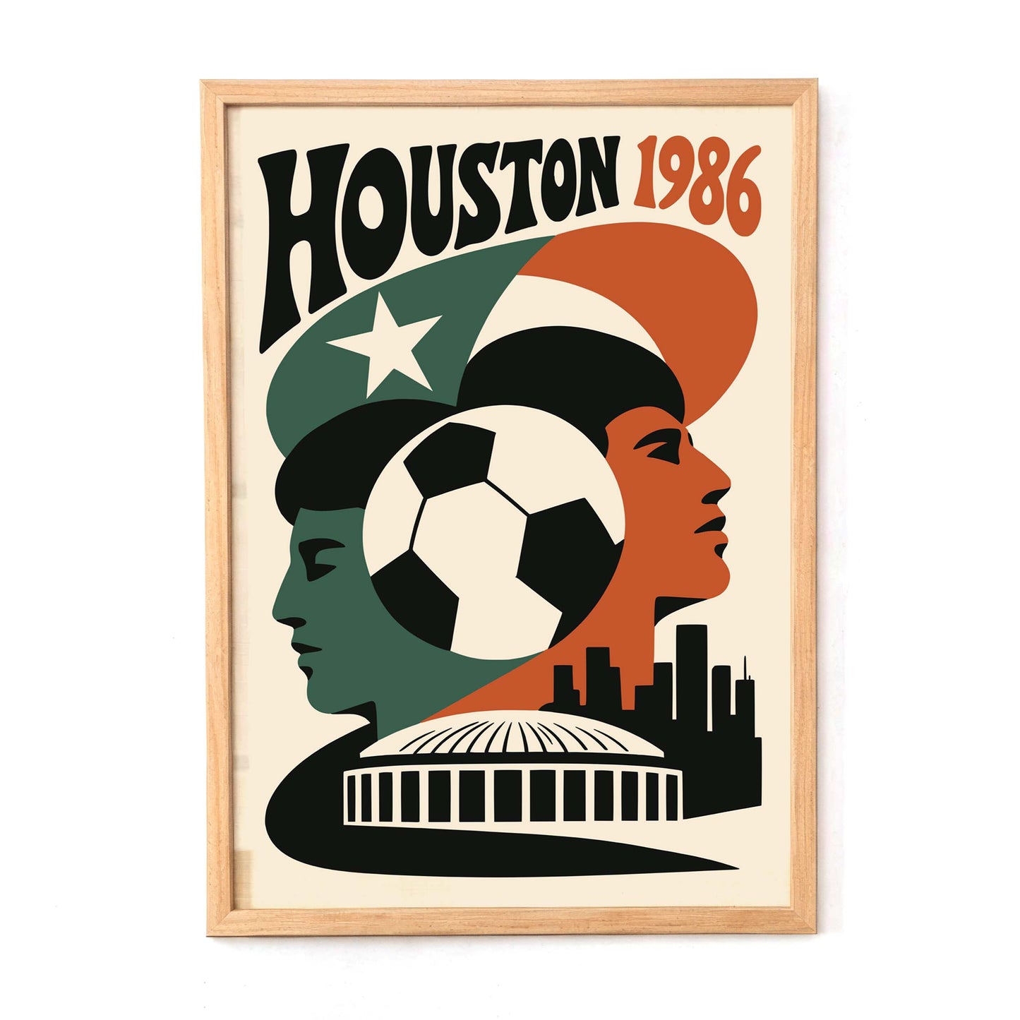 Houston 1986 Soccer Championship Poster
