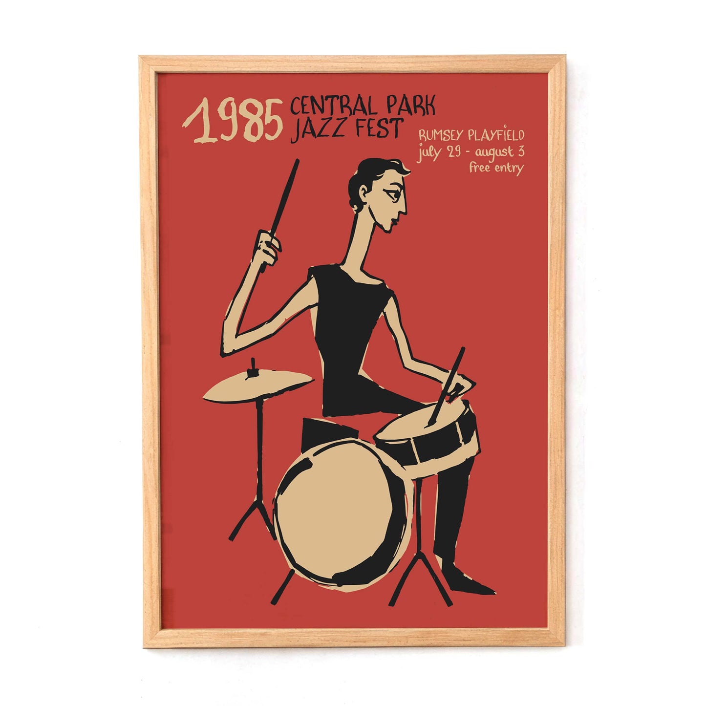 Central Park Jazz Fest Poster Wall Art For Living Room
