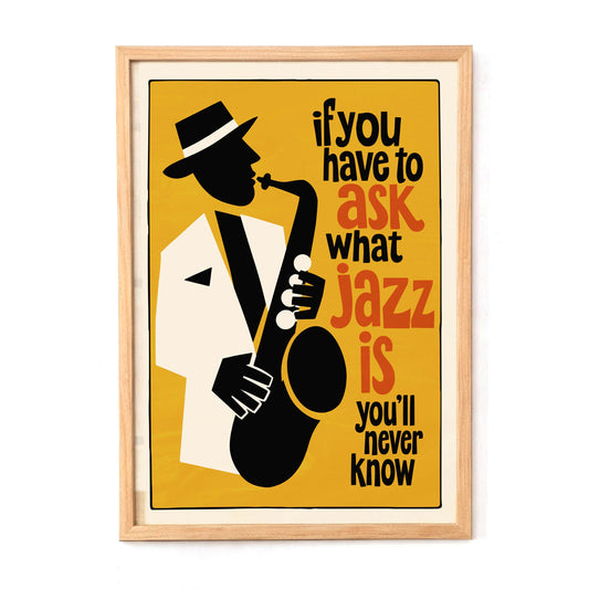 Jazz Quote Poster For Living Room