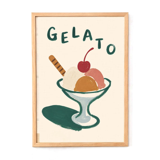 Gelato Dessert Kitchen Wall Print