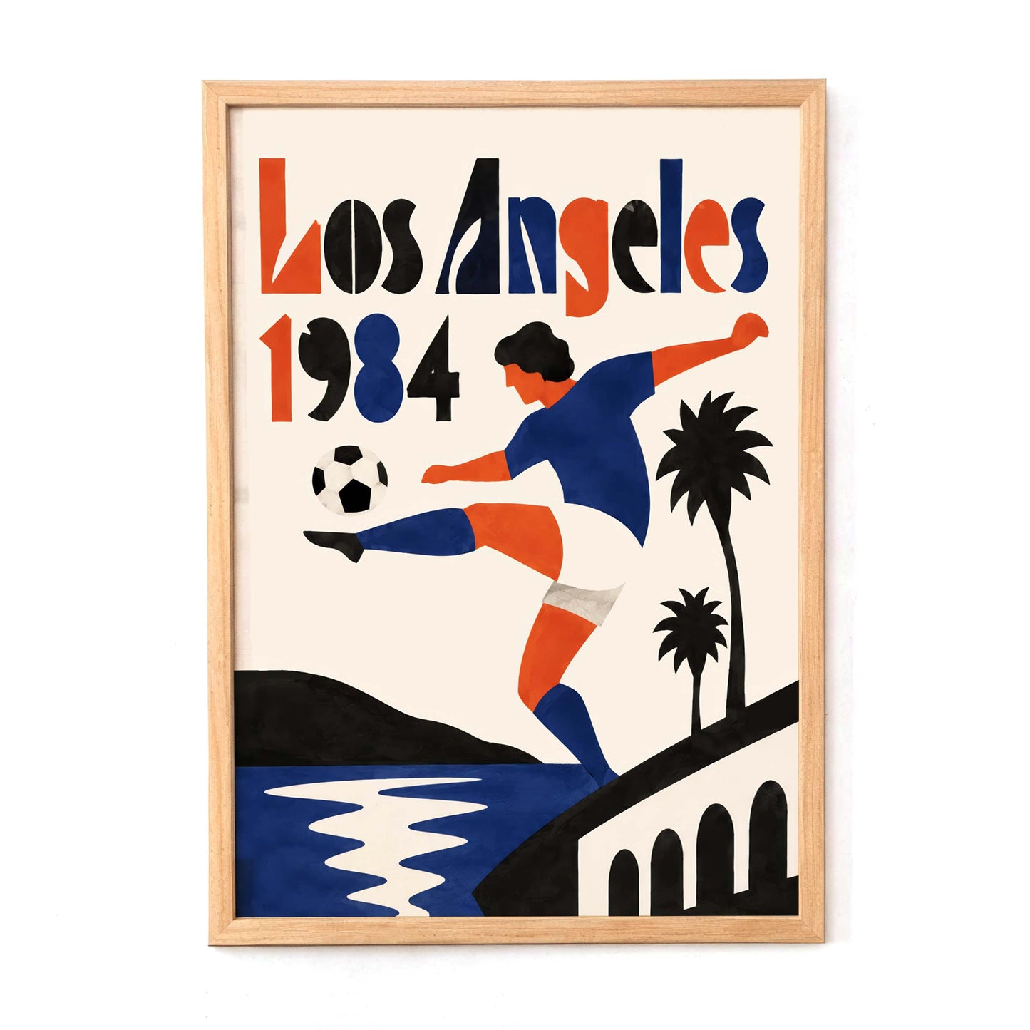 Los Angeles 1984 Soccer Poster