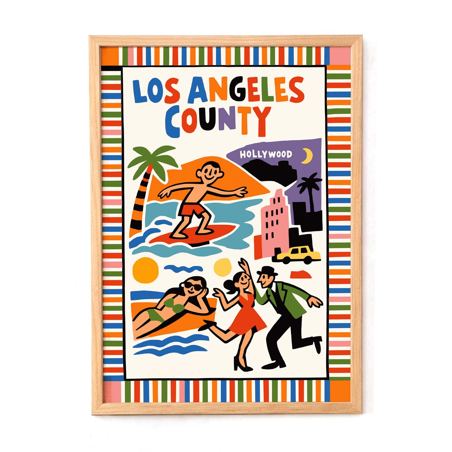 Los Angeles County California Travel Wall Art