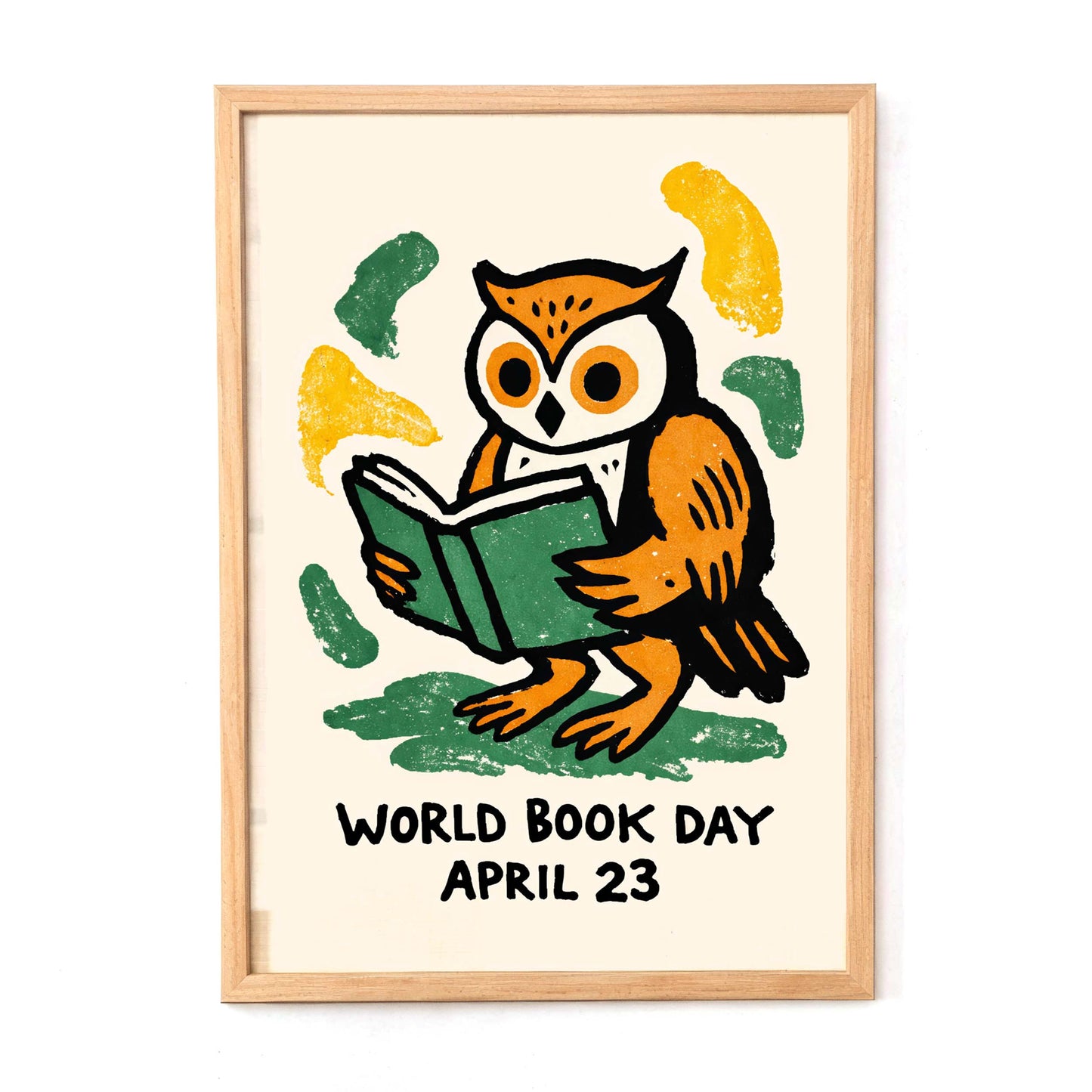 World Book Day Owl Poster Wall Art