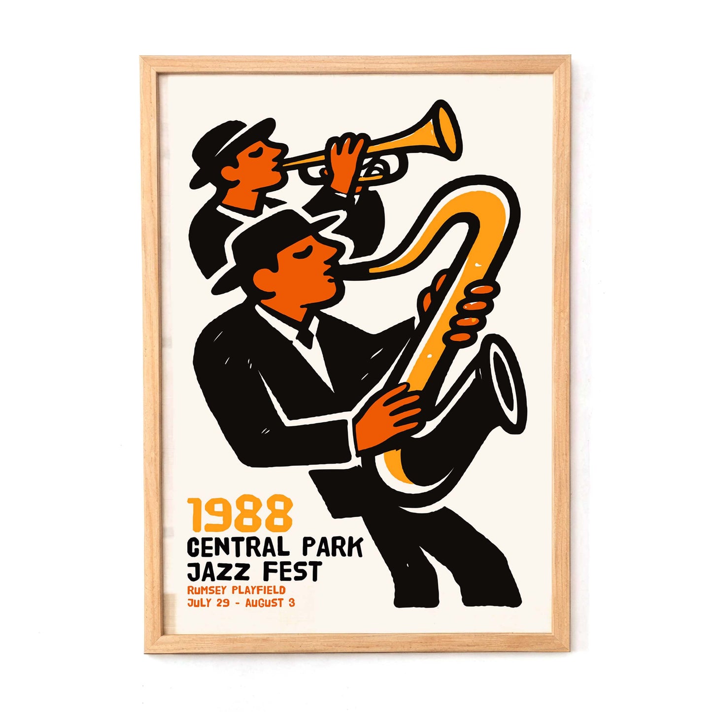 1988 Central Park Jazz Fest Poster