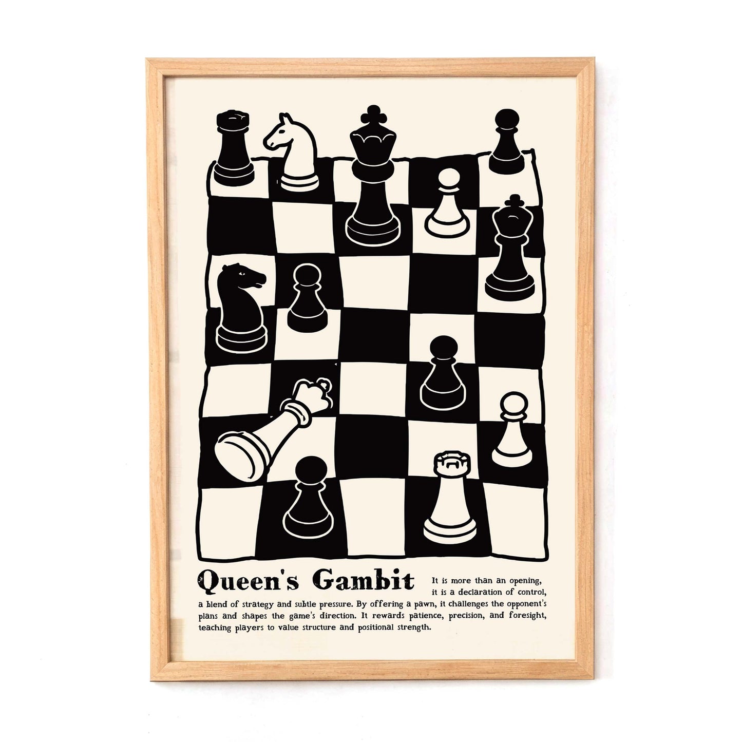 Queens Gambit Chess Poster Print