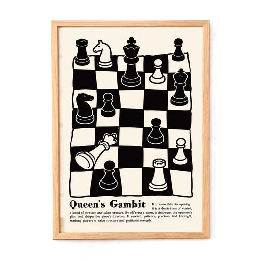 Queens Gambit Chess Poster Print