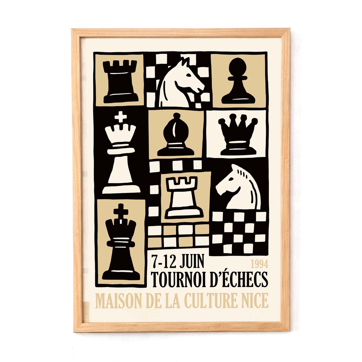 Classic Chess Pieces Wall Art Poster