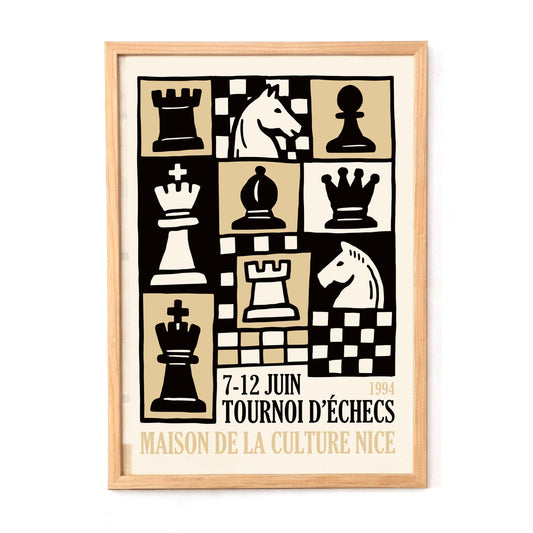 Classic Chess Pieces Wall Art Poster