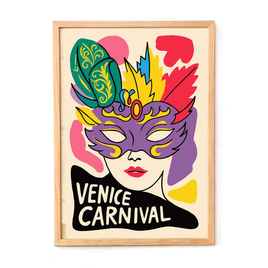 Venice Carnival Mask Art Print