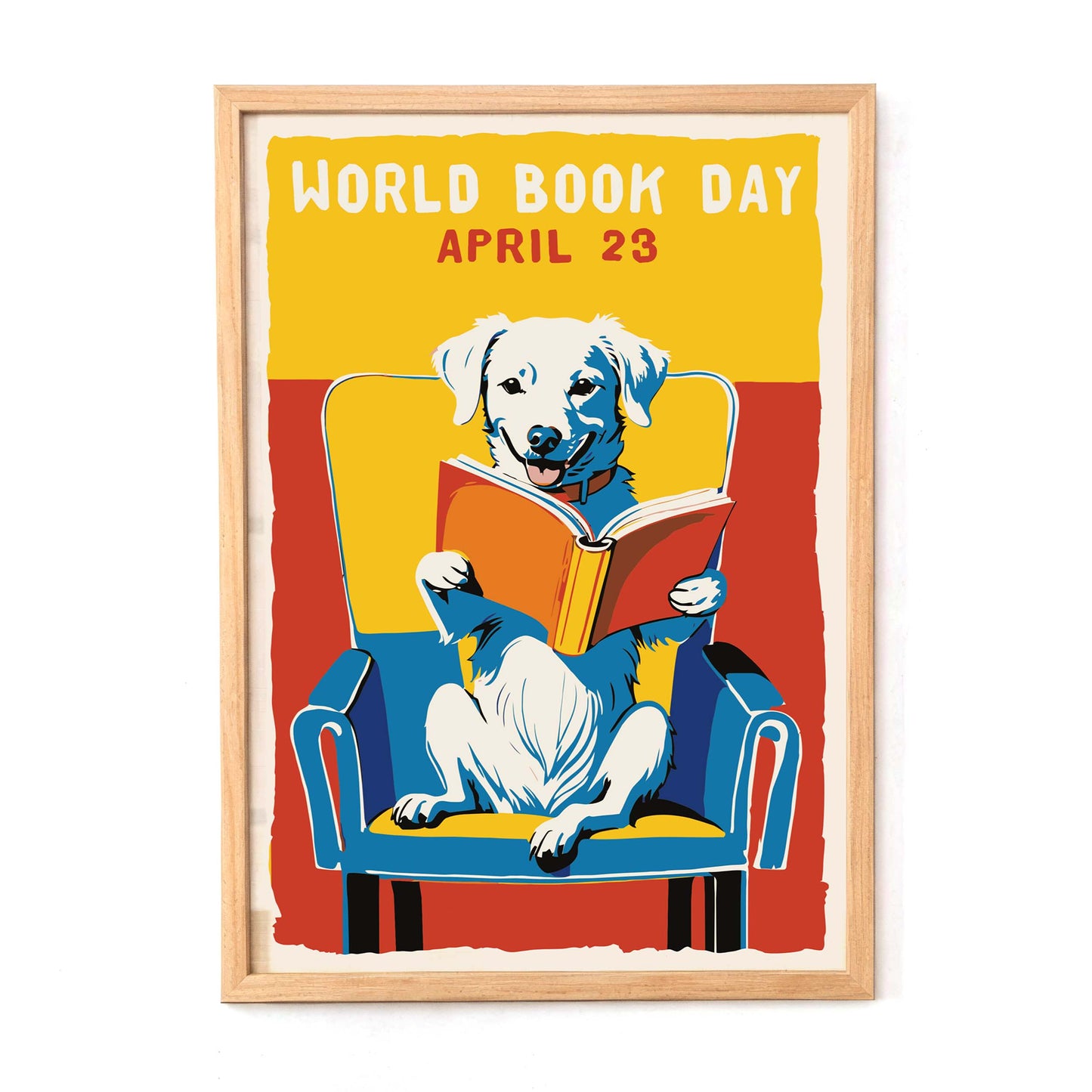 World Book Day Dog Poster Print