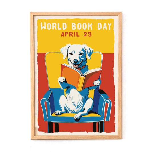 World Book Day Dog Poster Print