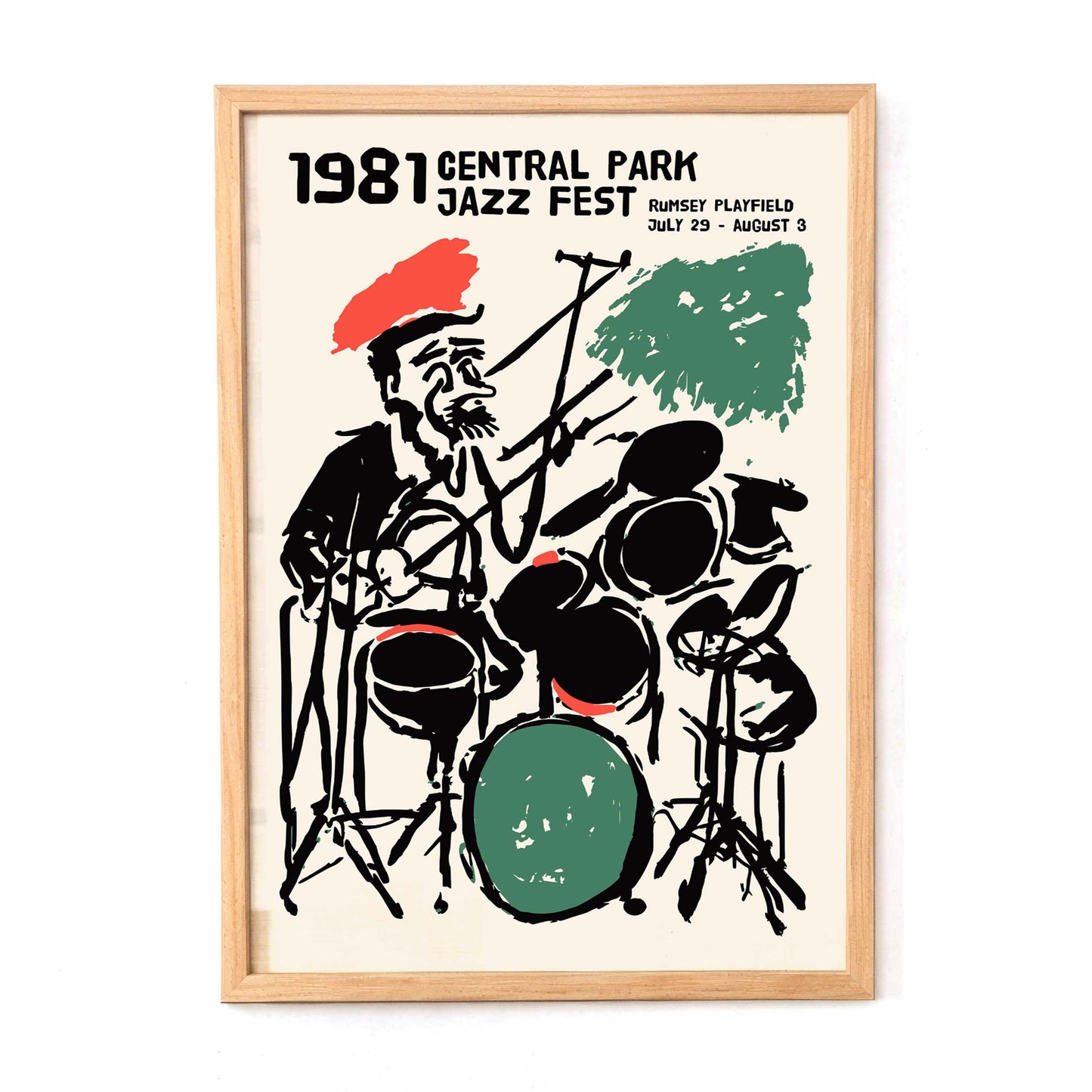 Central Park 1981 Jazz Poster Wall Art