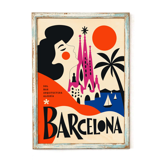 Barcelona Spain Travel Poster