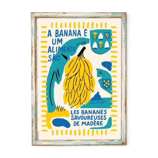 Madeira Banana Vintage Food Poster