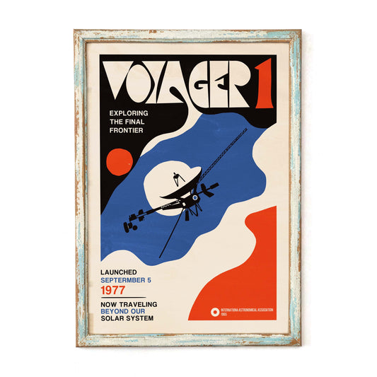 Voyager 1 Space Exploration Poster