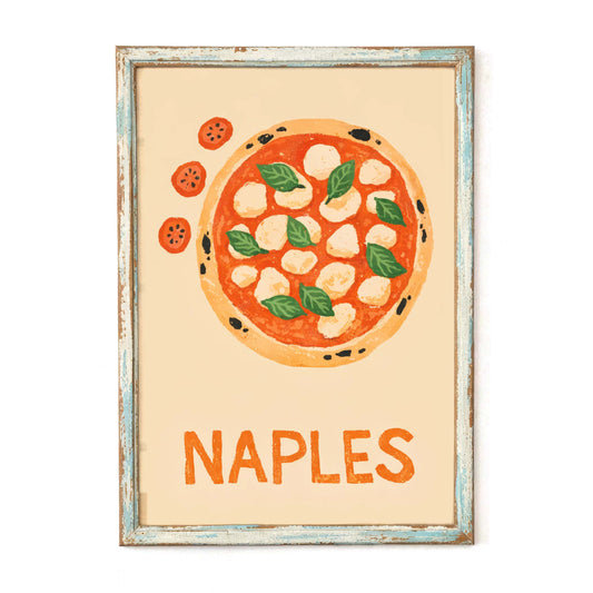 Naples Pizza Italian Print