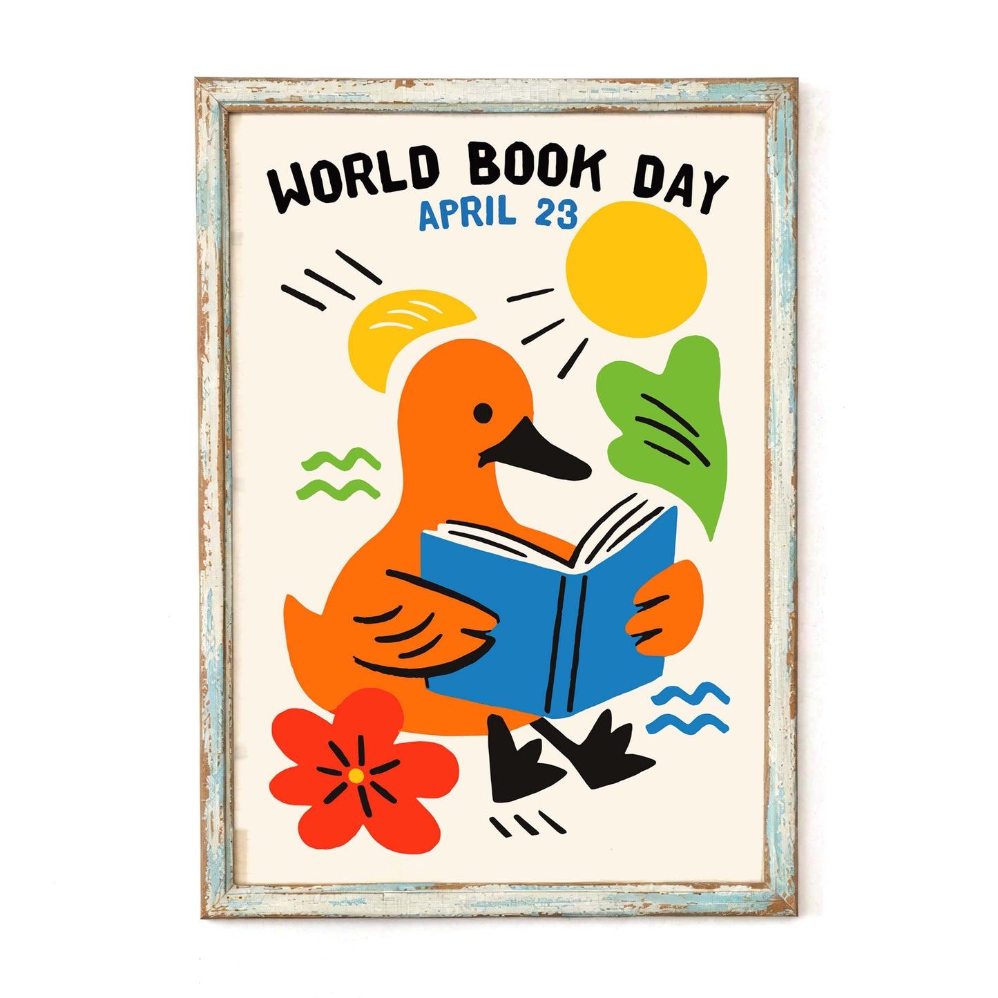 Duck Reading Poster