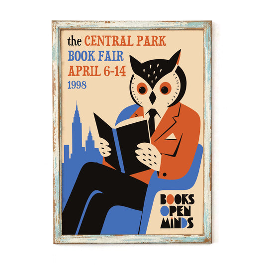 Central Park Book Fair Wall Art Library