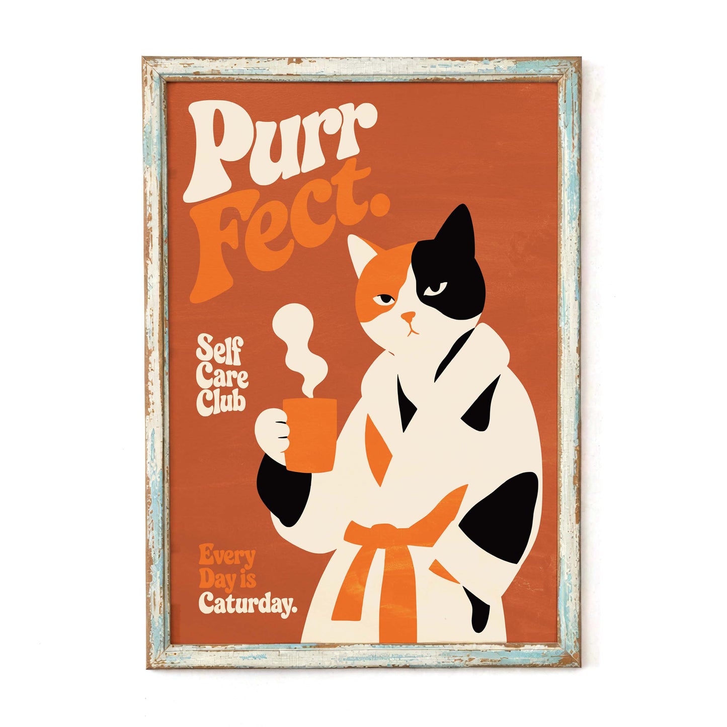 Purrfect Cat Poster For Bathroom