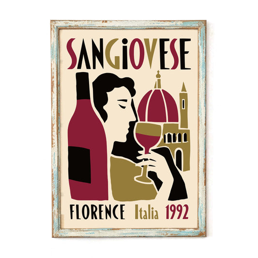 Sangiovese Wine Poster For Kitchen