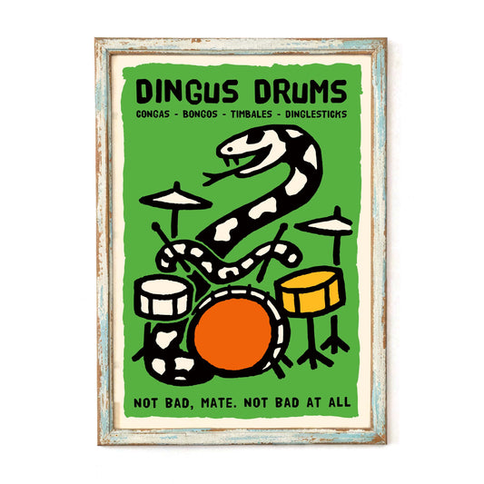 Dingus Drums Snake Print