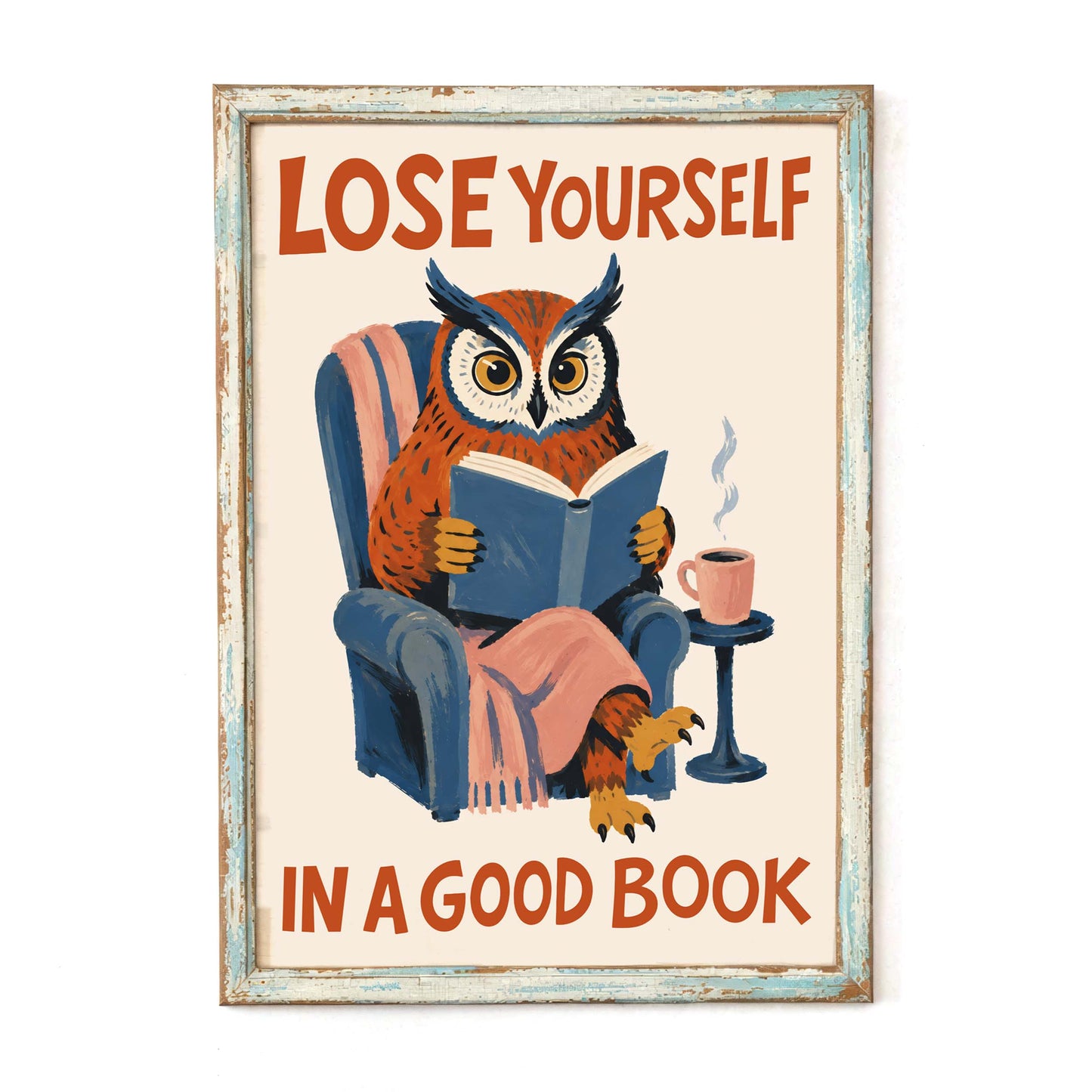 Reading Owl Poster Wall Art