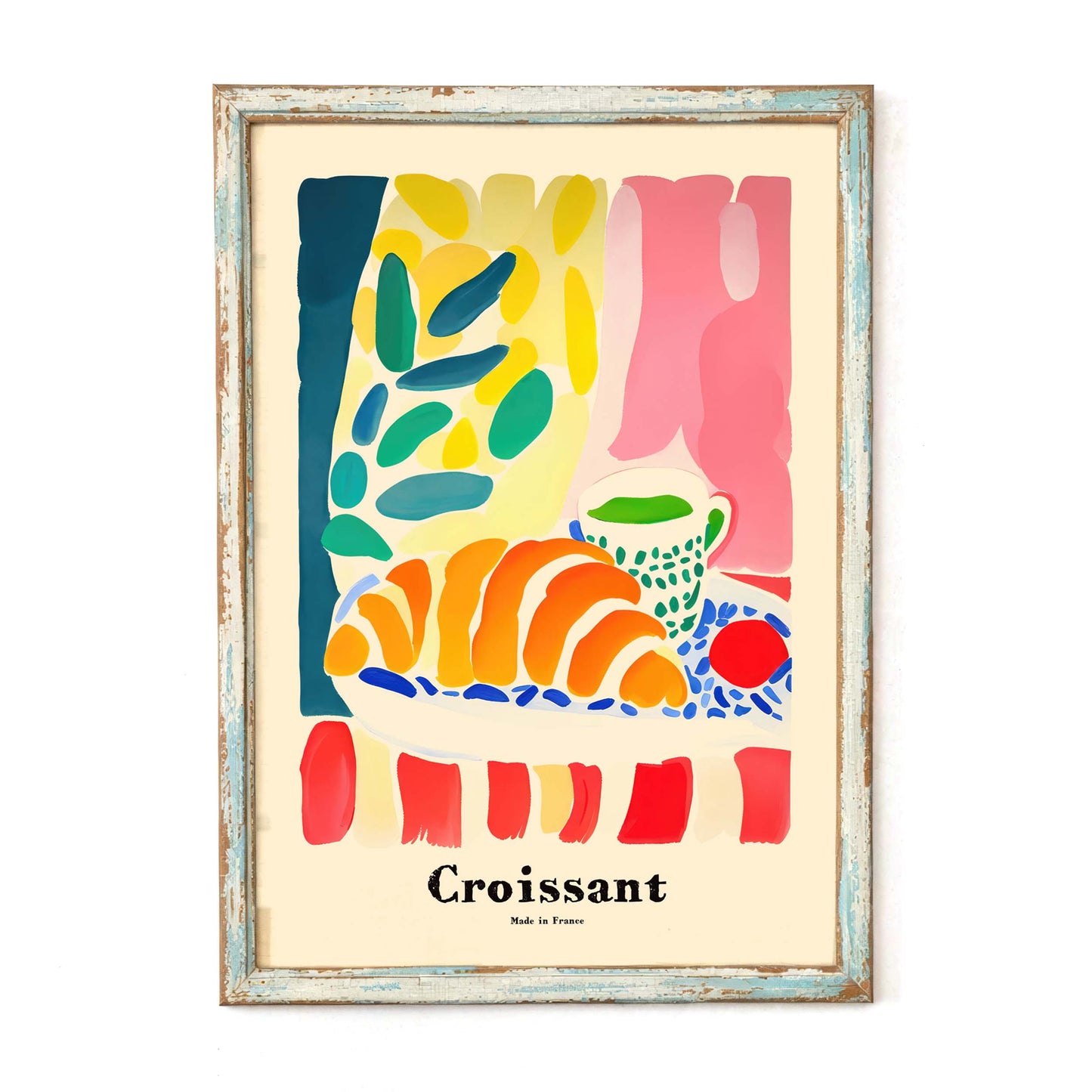 French Croissant Kitchen Wall Art Print