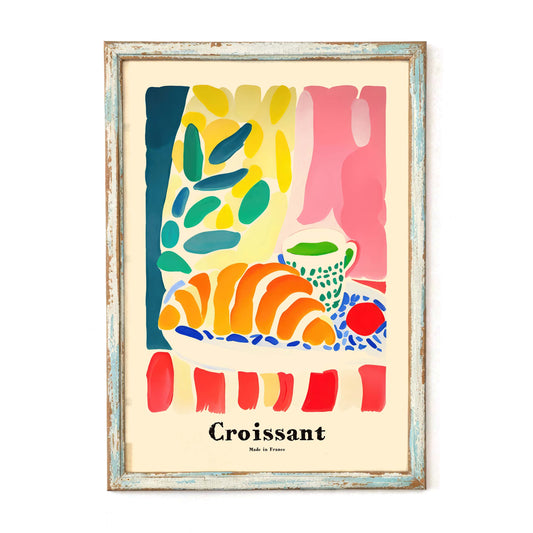 French Croissant Kitchen Wall Art Print