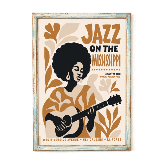 Jazz On The Mississippi Poster