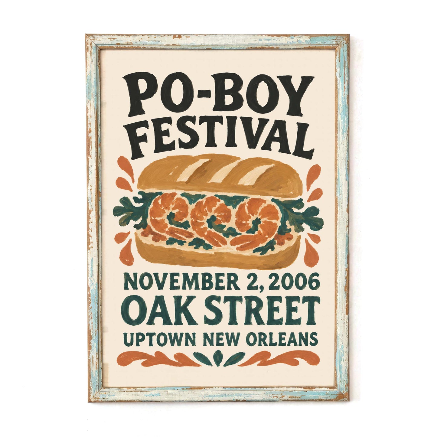 New Orleans Po-Boy Festival Poster Print
