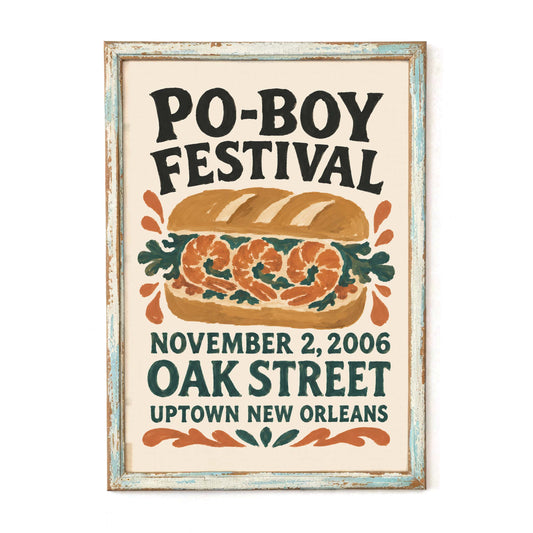 New Orleans Po-Boy Festival Poster Print