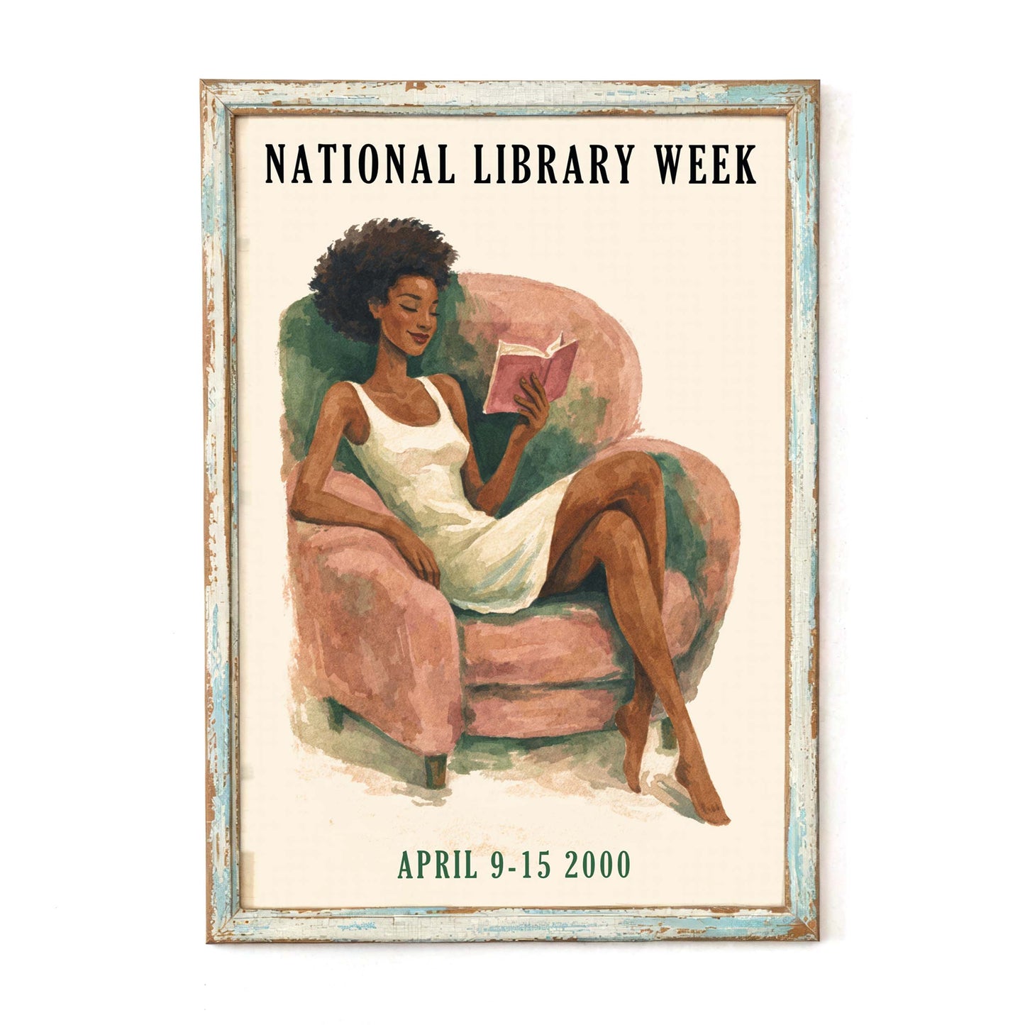 National Library Week Reading Poster Print