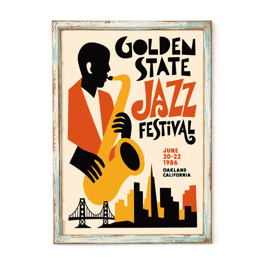 Golden State Jazz Festival Bar Poster