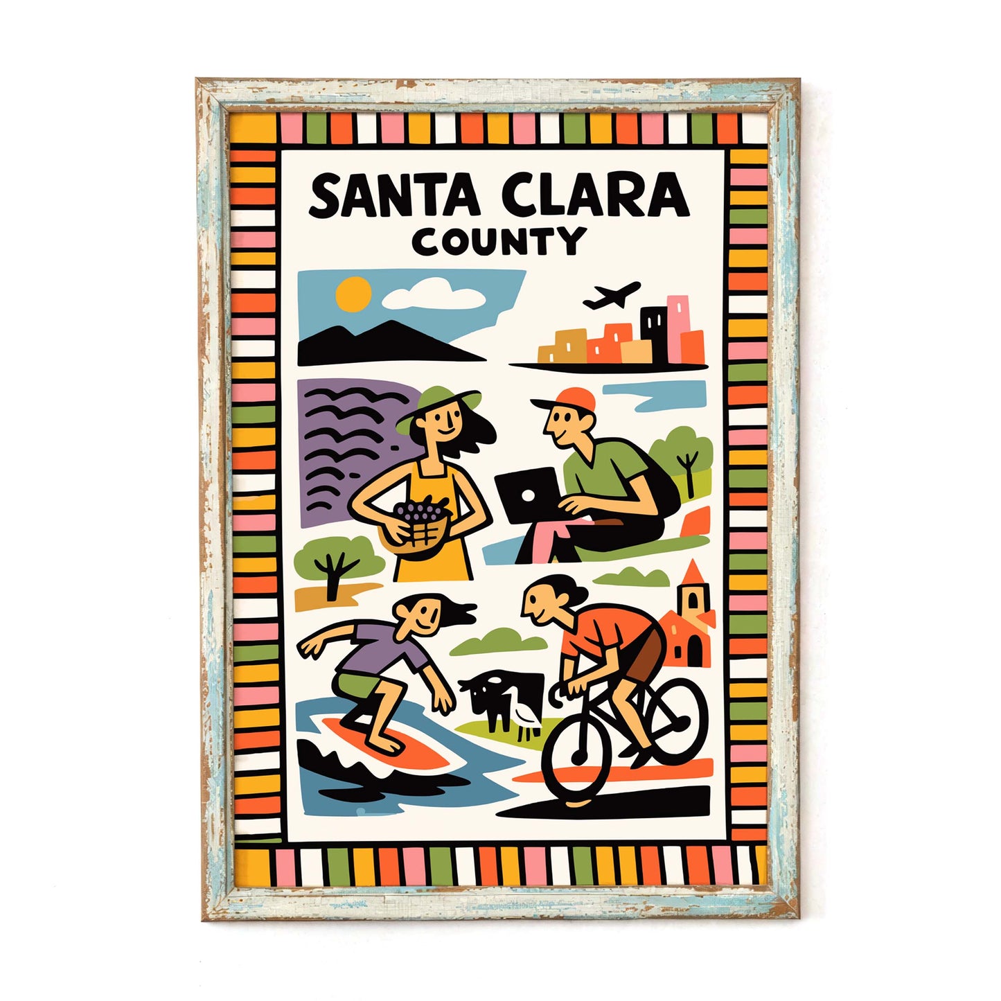 Santa Clara County California Travel Print