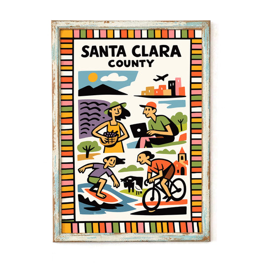 Santa Clara County California Travel Print