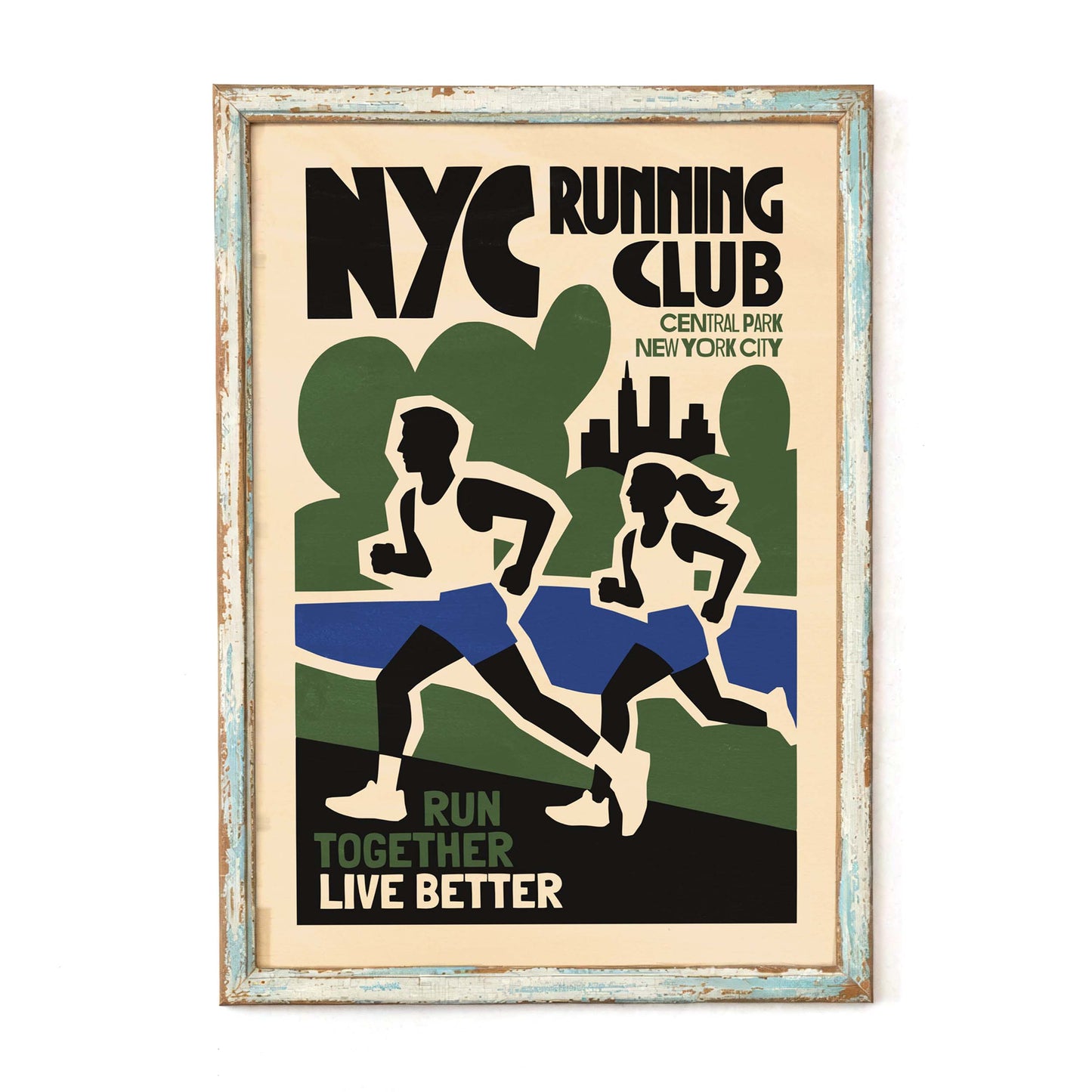 NYC Running Club Poster For Gym
