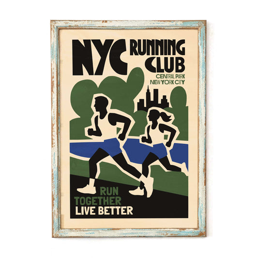 NYC Running Club Poster For Gym