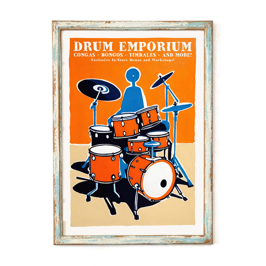 Drum Store Music Poster Wall Art
