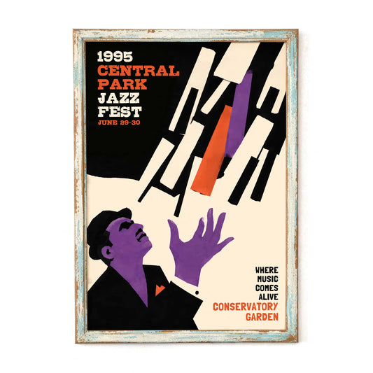 Central Park Jazz Festival Abstract Poster