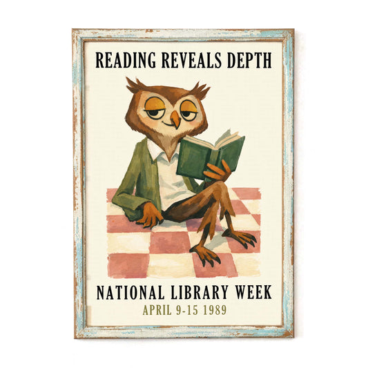 National Library Week Owl Print