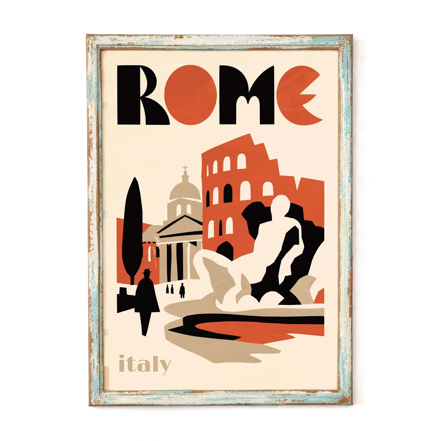 Rome Italy Travel Poster