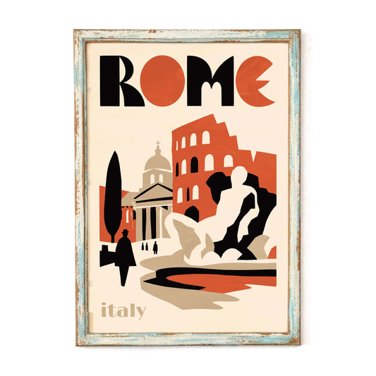 Rome Italy Travel Poster