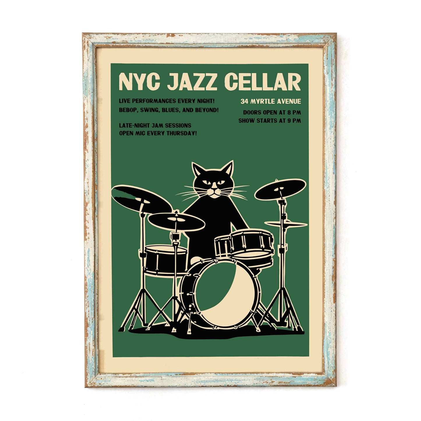 NYC Jazz Cellar Wall Art
