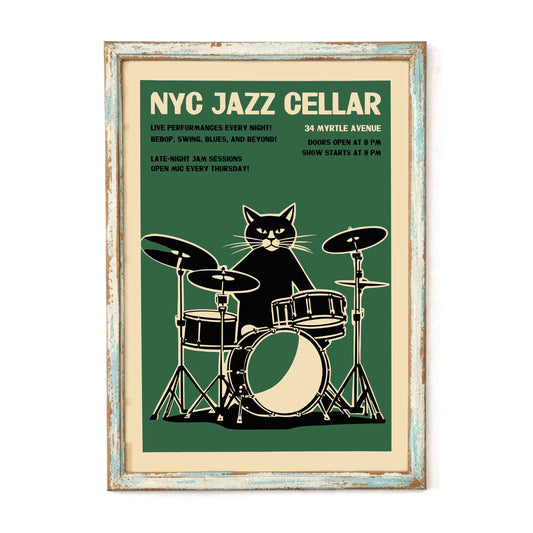 NYC Jazz Cellar Wall Art